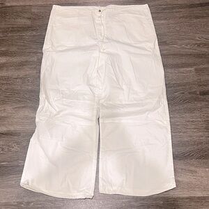 White drawstring pants